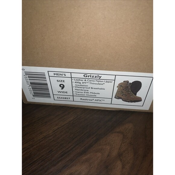 Lincoln Outfitter Mens Size 9 Wide Boots Grizzly Leather Camo Nylon Real‎ tree main image 11